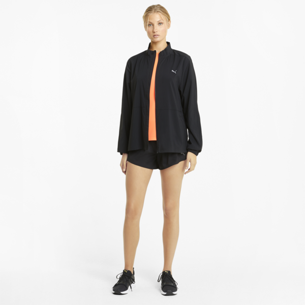 Campera de running de tejido plano Favourite para mujer, Puma Black, large-ARG
