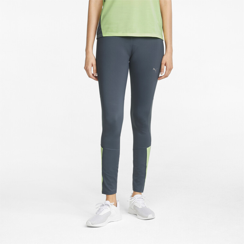 Women's PUMA RUN Favourite Running Tights in Dark Slate-Fizzy Light size S