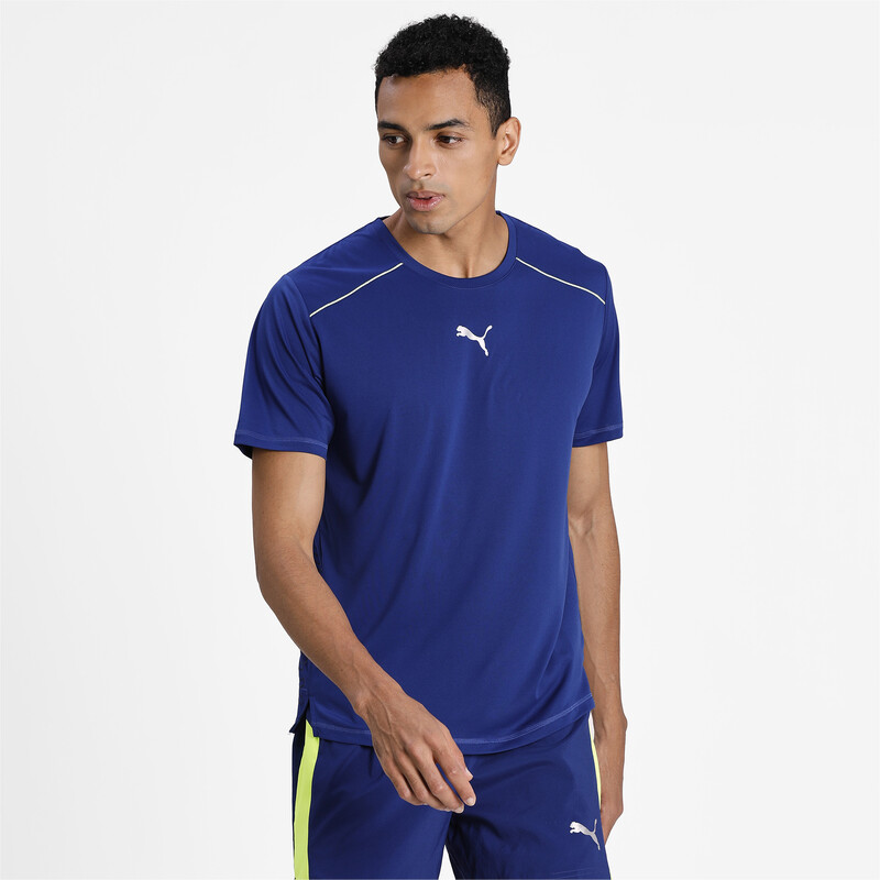 

Men's PUMA COOLadapt Short Sleeve Running T-shirt, Black/blue