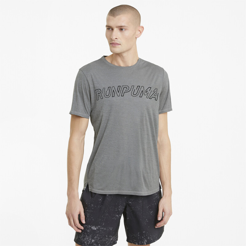 

Men's PUMA Run Logo Running T-Shirt, Gray