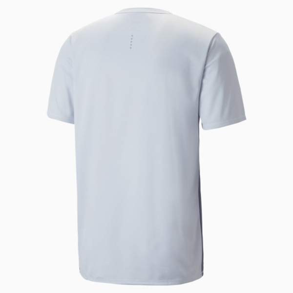 Favourite Short Sleeve Men's Running Tee, Platinum Gray-Evening Sky, large-MEX