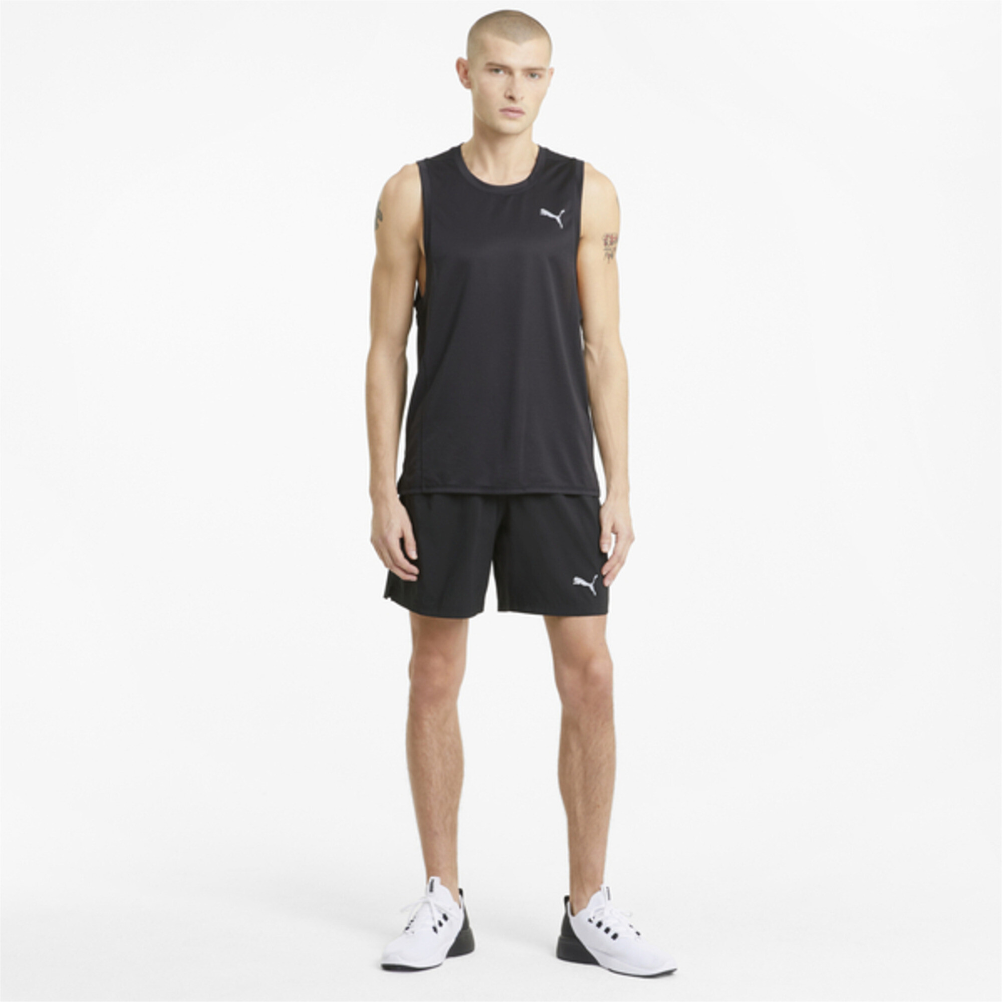 Men's PUMA Favourite Woven 7 Session Running Shorts In Black, Size Large