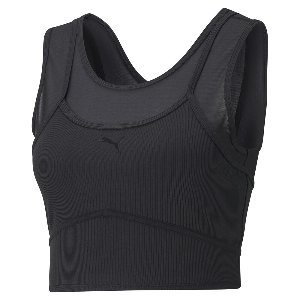 Studio Layered Women's Training Crop Top Black PUMA
