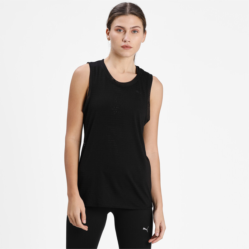 

Women's PUMA Studio Burnout Training Tank Top, Black