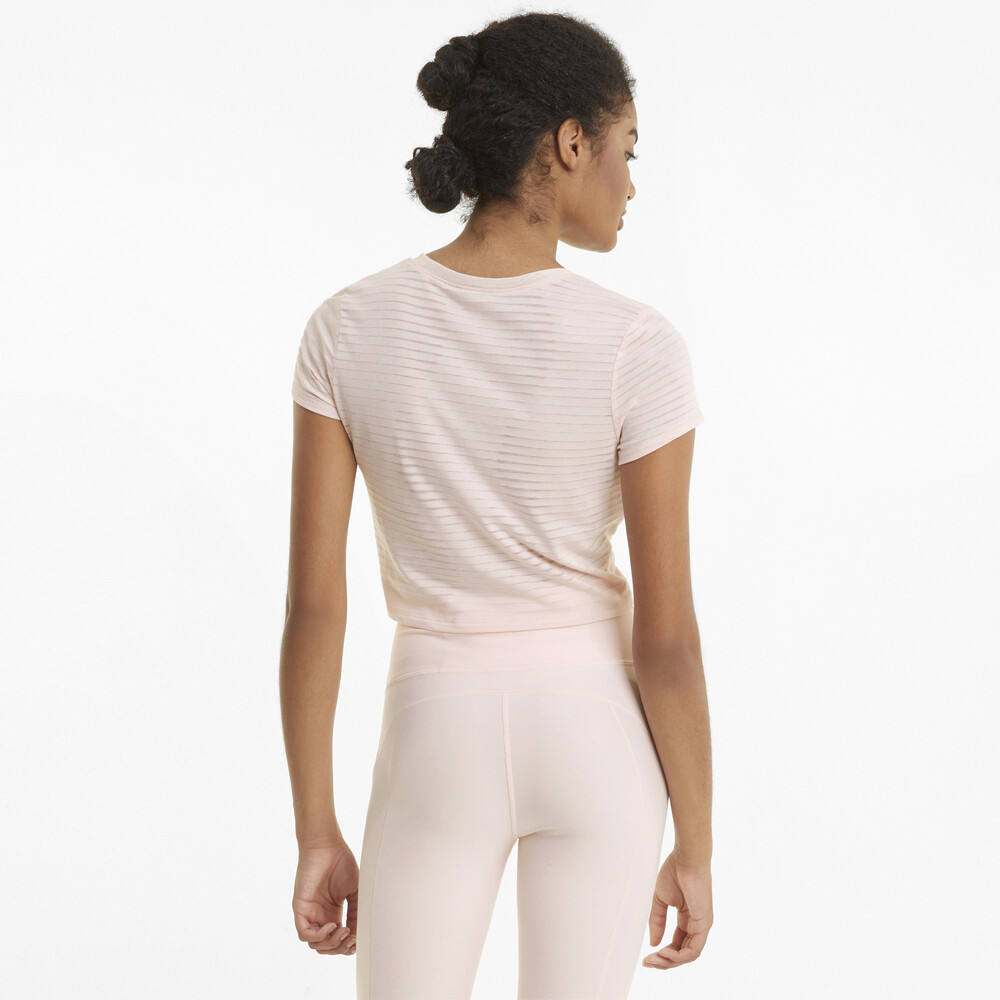 

PUMA - female - Футболка Studio Twist Burnout Women's Training Tee – Cloud Pink-burn out print –, Черный