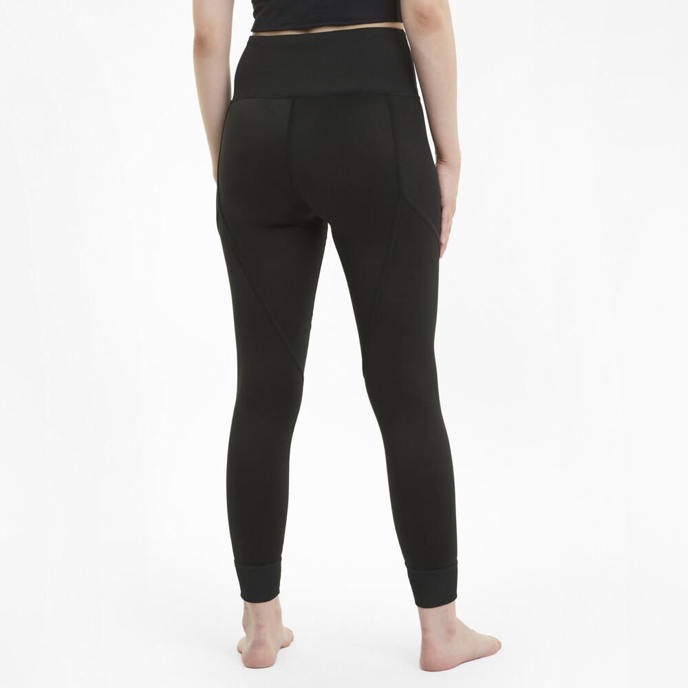 Studio Ribbed High Waist 7/8 Women's Training Leggings | Black - PUMA