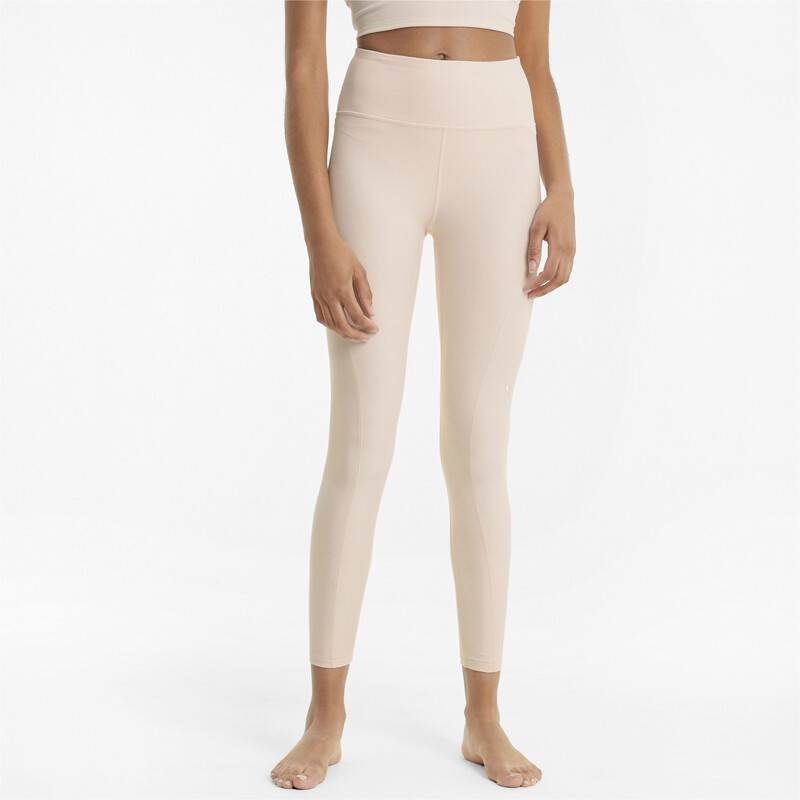 Women's PUMA Studio Yogini Luxe High Waist 7/8 Training Tights, Gray/pink