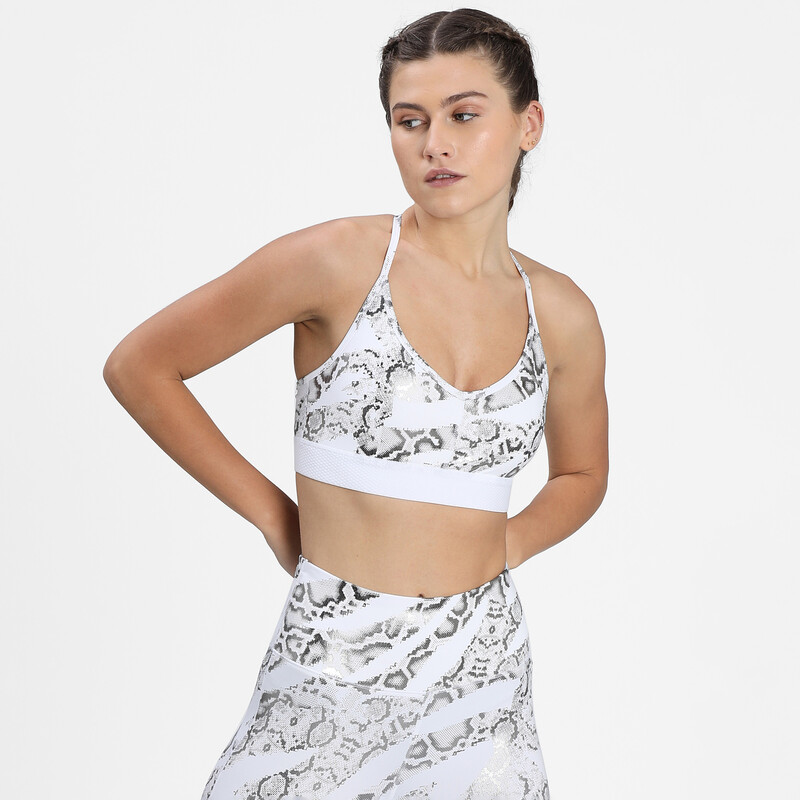

Women's PUMA Untamed Low Impact Training Bra, White/black