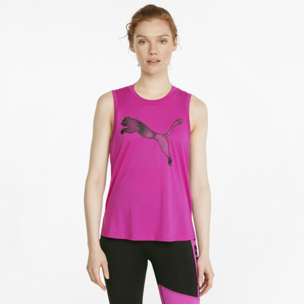 Favourite Cat Muscle Women's Training Tank Top, Deep Orchid-Puma AOP Cat, large-ZAF