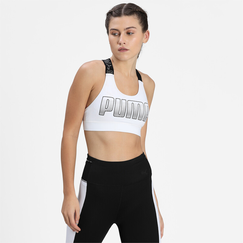 

Women's PUMA Feel It Mid Impact Training Bra, White