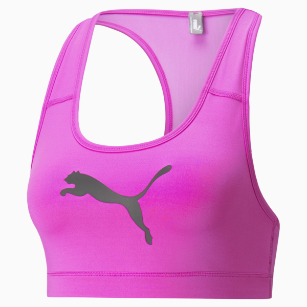 Mid Impact 4Keeps Training Bra, Deep Orchid-Puma Black-CAT, large-ZAF