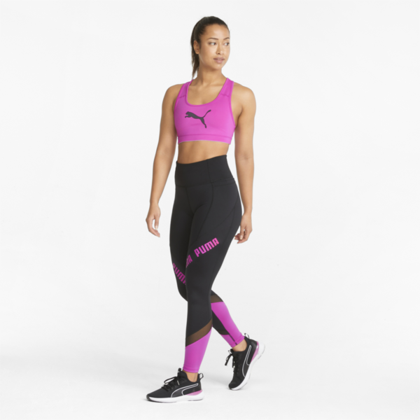 Mid Impact 4Keeps Training Bra, Deep Orchid-Puma Black-CAT, large-ZAF