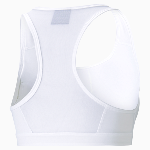 Mid Impact 4Keeps Women's Training Bra, Puma White-black BIG CAT, large-MEX