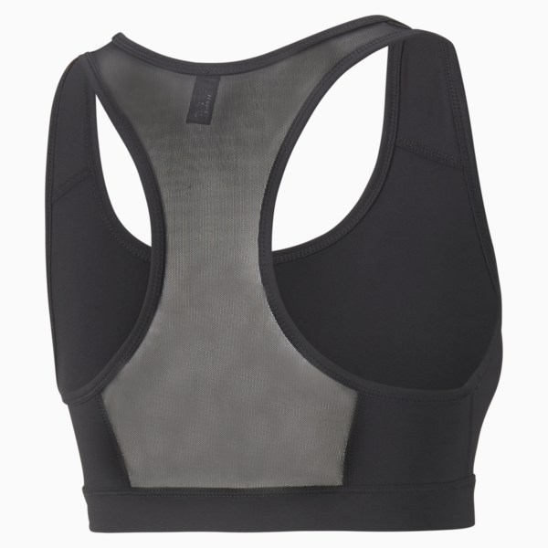 Mid Impact 4Keeps Women's Training Bra, Puma Black-Sunset Pink Cat, large-MEX
