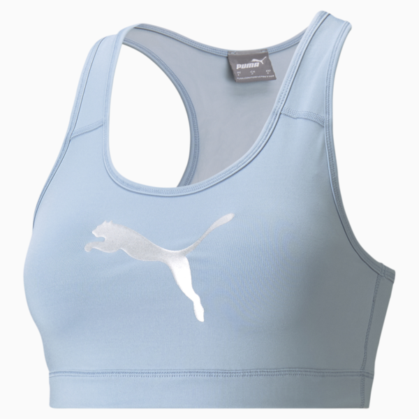 Mid Impact 4Keeps Women's Training Bra, Blue Fog-Metallic Silver Cat, large-MEX