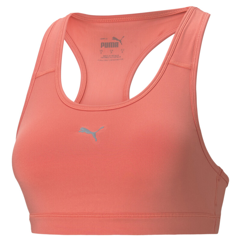 Women's PUMA 4Keeps Mid Impact Training Bra in Pink size XL