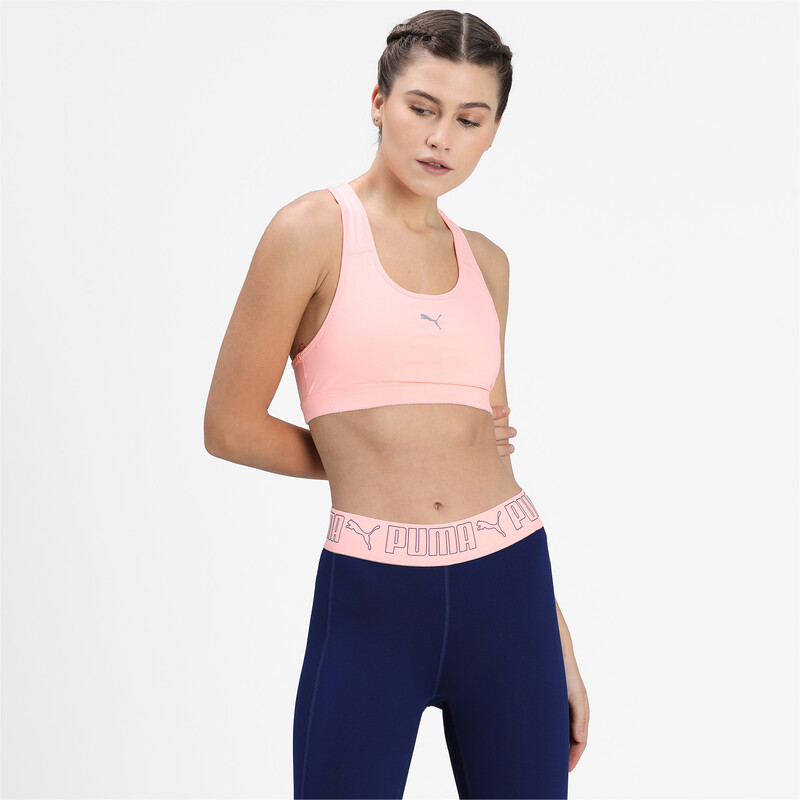 Women's PUMA 4Keeps Mid Impact Training Bra, Pink