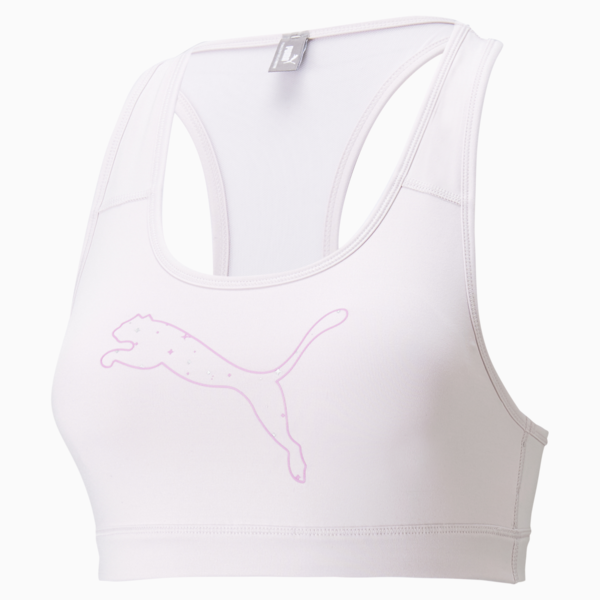 Mid 4Keeps Graphic  Training Bra, Lavender Fog-stardst cat, large-ZAF