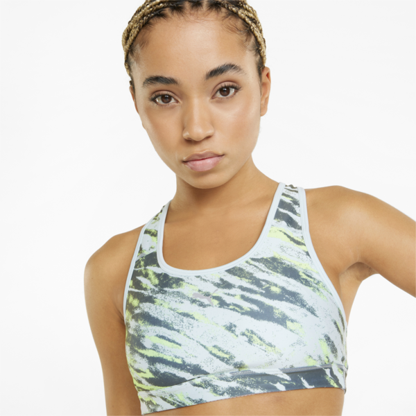 Mid 4Keeps Graphic  Training Bra, Nitro Blue-Multi print, large-ZAF