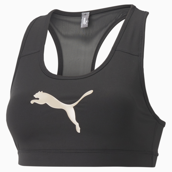 Mid 4Keeps Graphic  Training Bra, Puma Black-Safari Glam Cat, large-ZAF