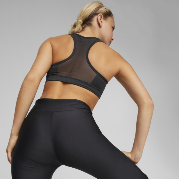 Mid 4Keeps Graphic  Training Bra, Puma Black-Safari Glam Cat, large-ZAF