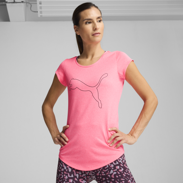 Performance Heather Cat Training Tee Women, Sunset Glow Heather, large-ZAF