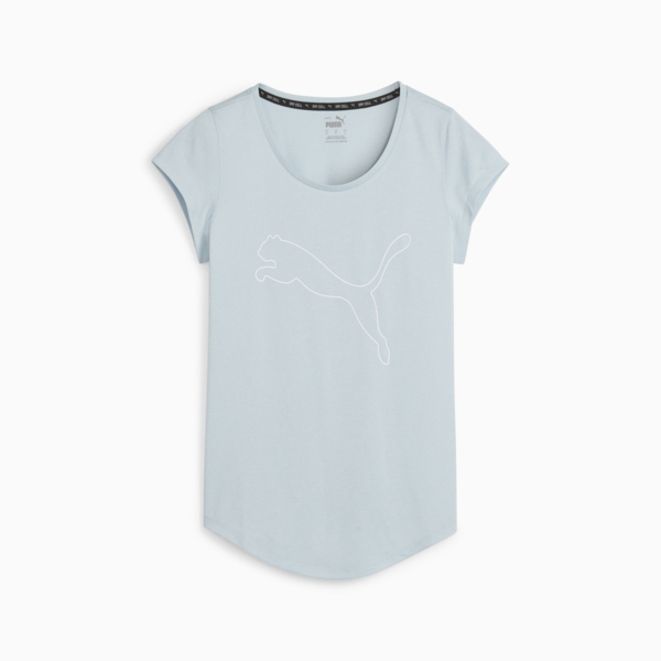 Performance Heather Cat Training Tee Women, Turquoise Surf Heather, large-ZAF
