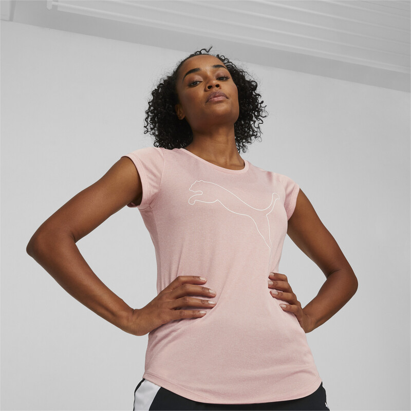 

Women's PUMA Performance Heather Cat Training T-shirt, Gray/pink