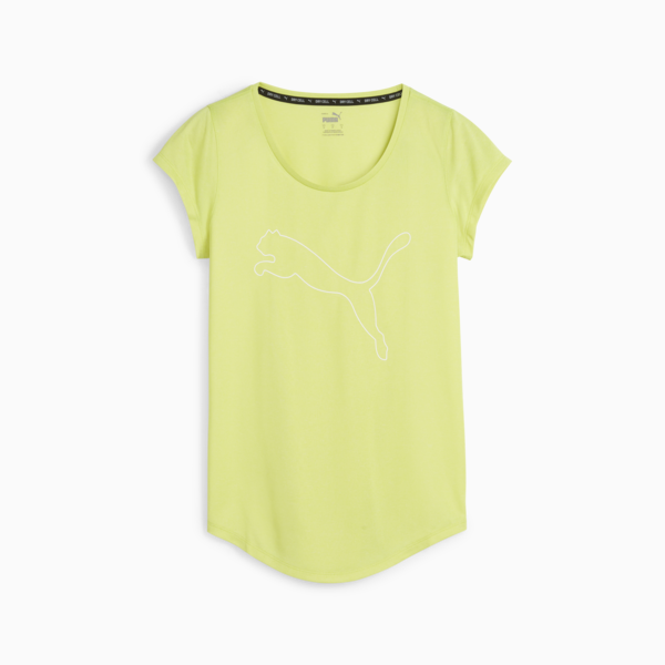 Performance Heather Cat Training Tee Women, Lime Pow Heather, large-ZAF