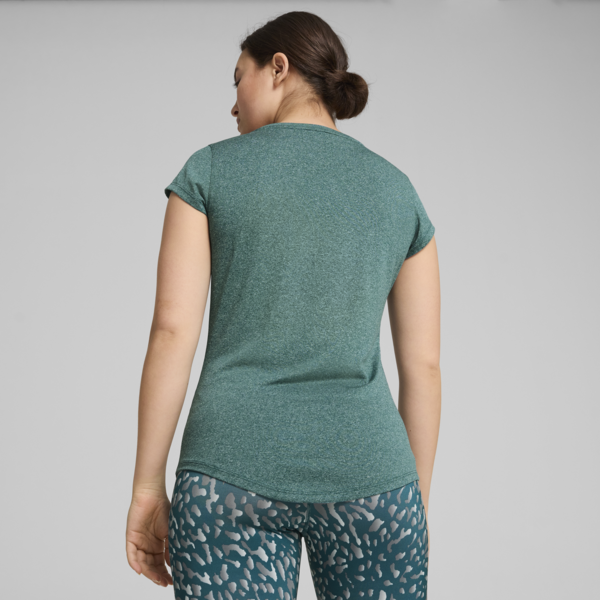 Performance Heather Cat Training Tee Women, Cold Green Heather, large-ZAF