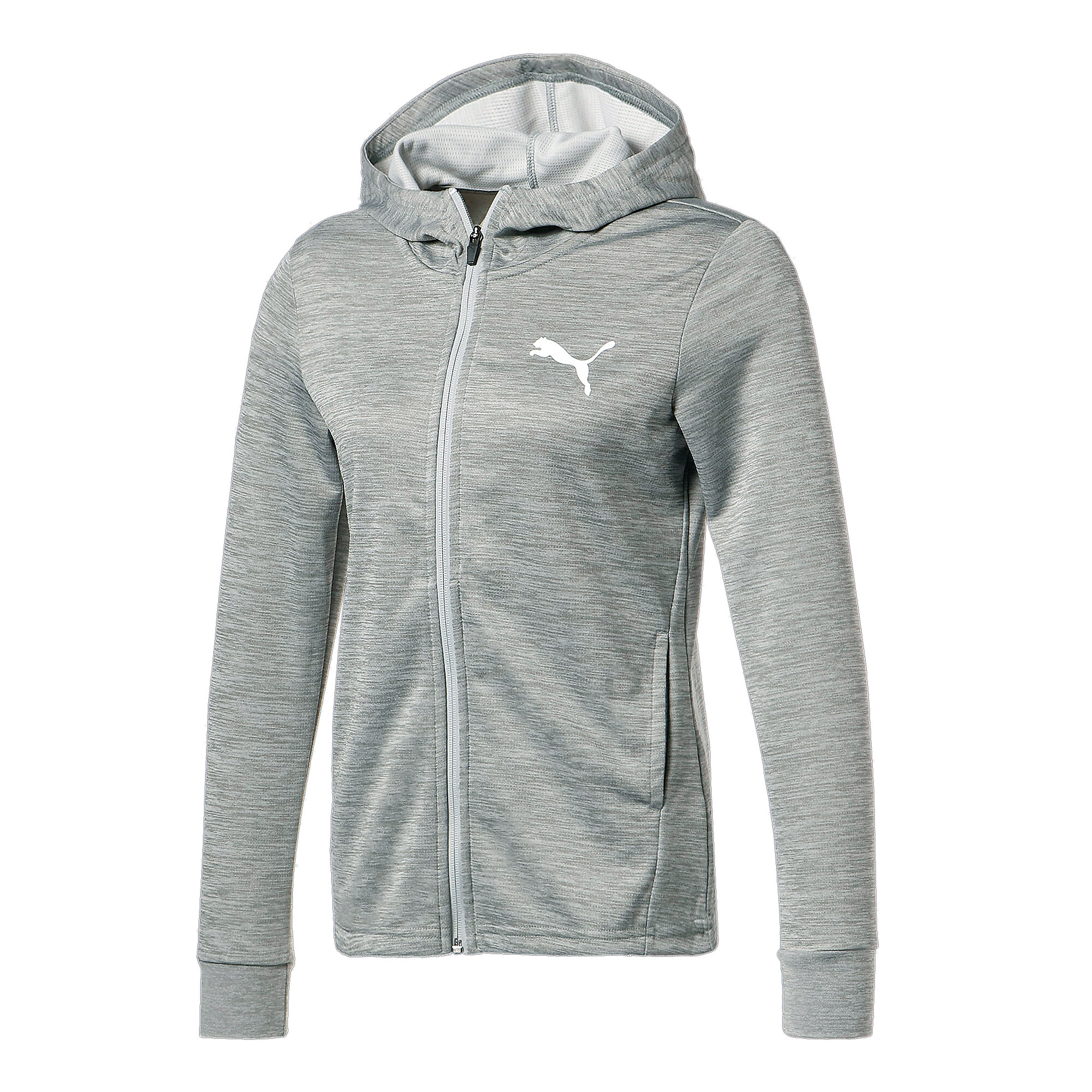 【プーマ公式通販】 プーマ トレーニング フーデッド ニット ジャケット ウィメンズ ウィメンズ Light Gray Heather ｜PUMA.com