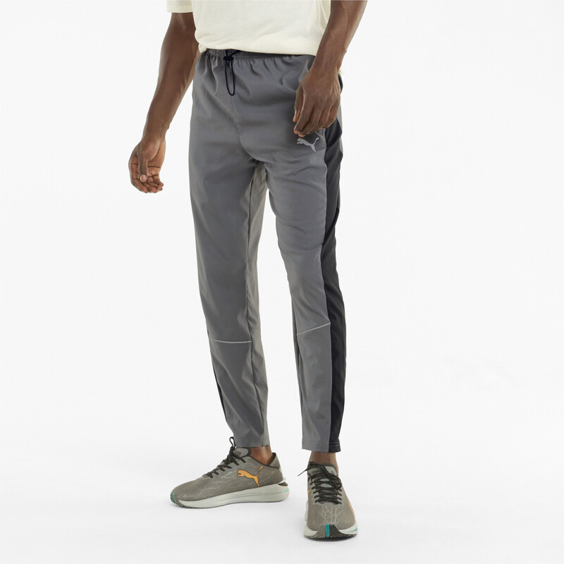 

Men's PUMA RUN Tapered Woven Running Slim Pants, Black