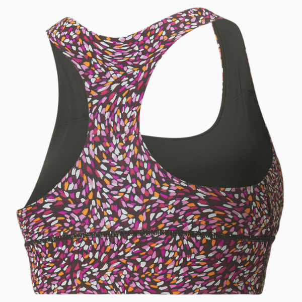 Forever Luxe Graphic Women's Training Bra, Puma Black-Multi print, large-ZAF