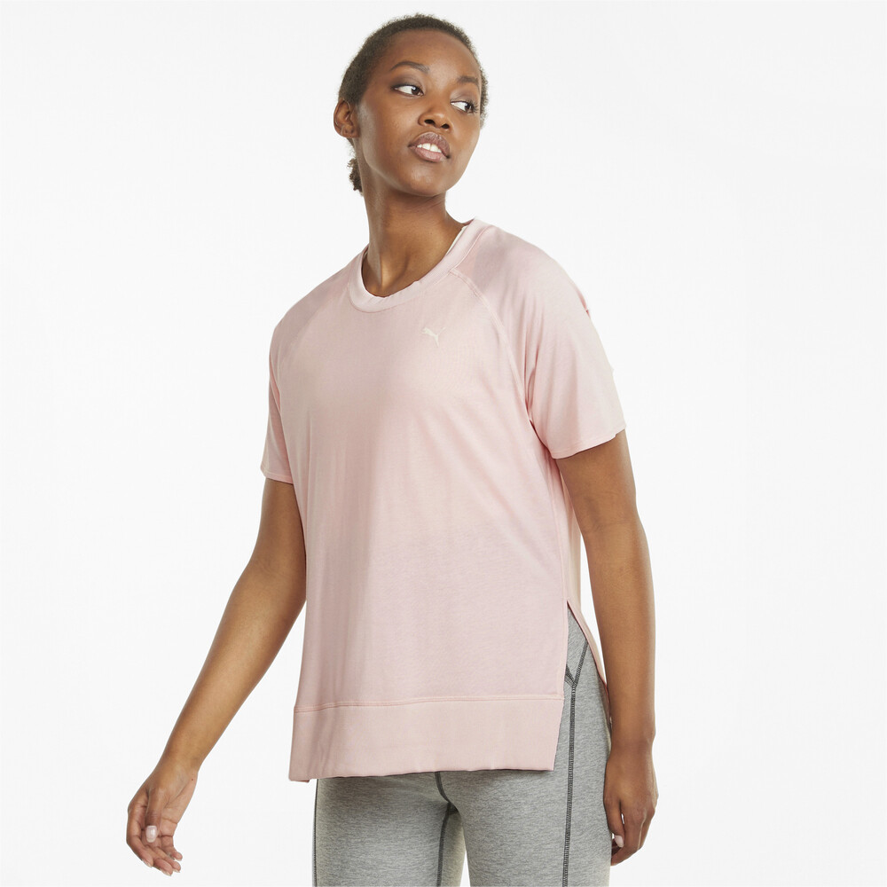фото Футболка studio relaxed ribbed trim women's training tee puma