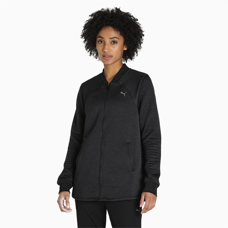 

Women's PUMA Studio Textured Relaxed Fit Woven Regular Fit Jacket, Black