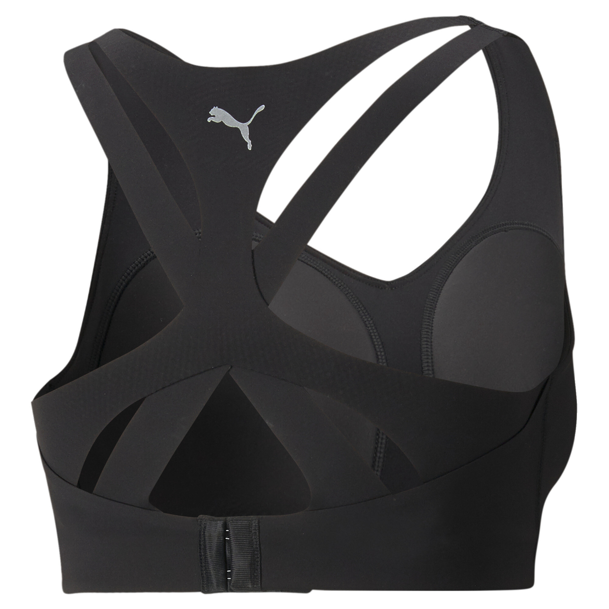 Women's PUMA High Impact To The Max Training Bra In Black, Size Small, Polyester