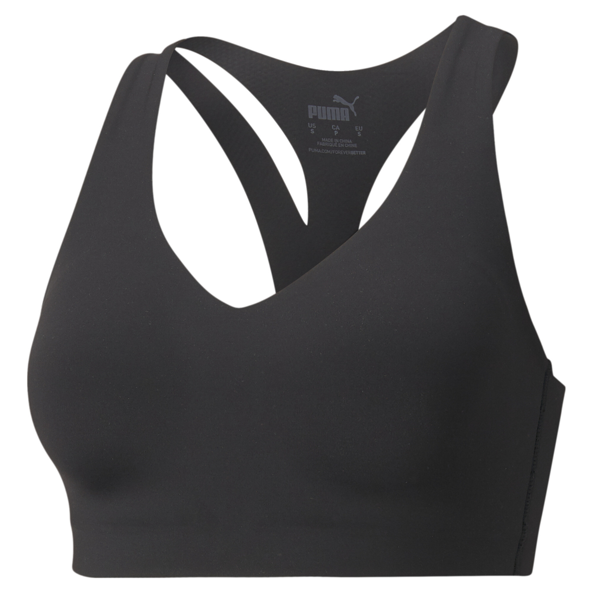 Women's PUMA High Impact To The Max Training Bra In Black, Size Small, Polyester