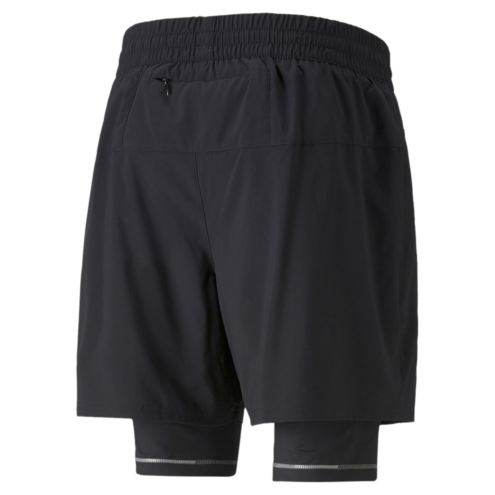 Men's PUMA Graphic 2-In-1 5â Running Shorts In Black, Size Large