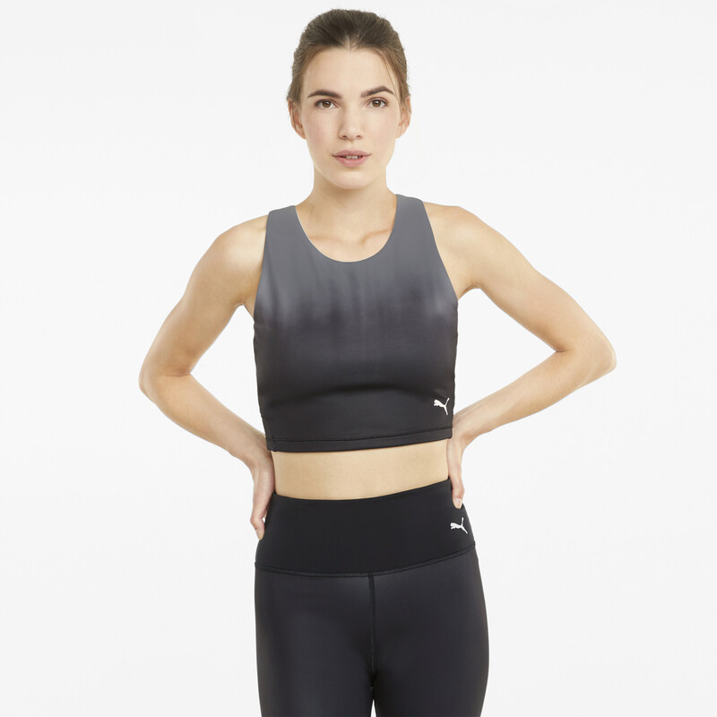 

Women's PUMA Studio Ombre Racerback Performance Crop Top, Black