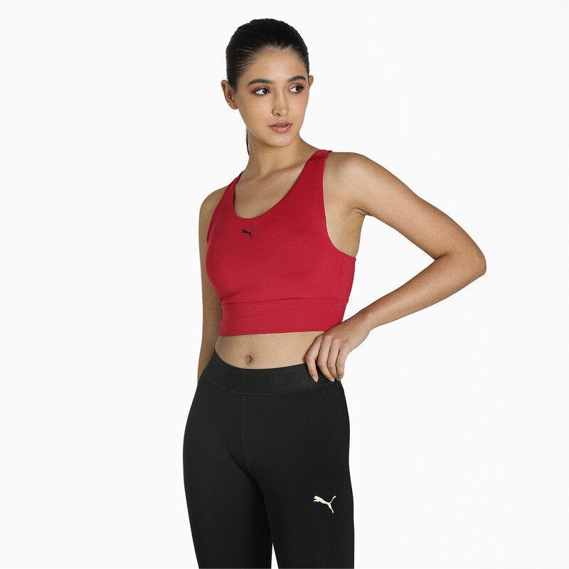 

Women's PUMA All-In Long Line Bra, Red