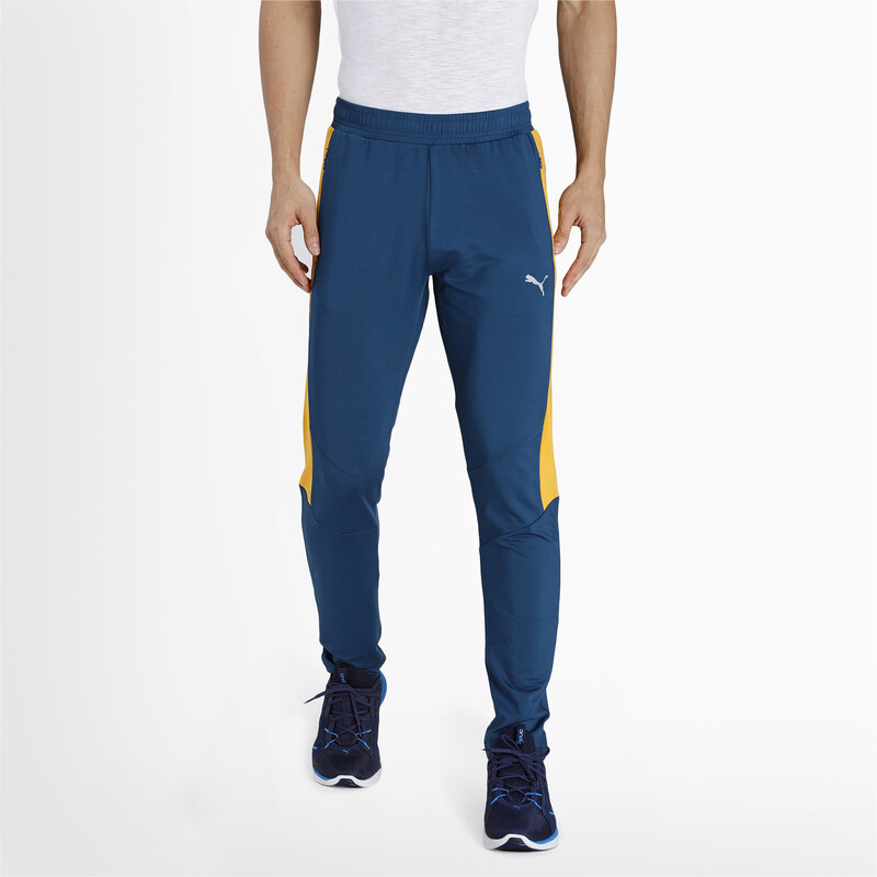

Men's PUMA One8 Virat Kohli Polyester Slim Fit Pants, Black/blue