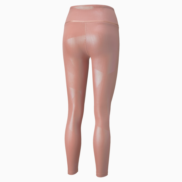 Stardust High Waist Printed 7/8 Women's Training Leggings, Rosette-iridescent print, large-ZAF