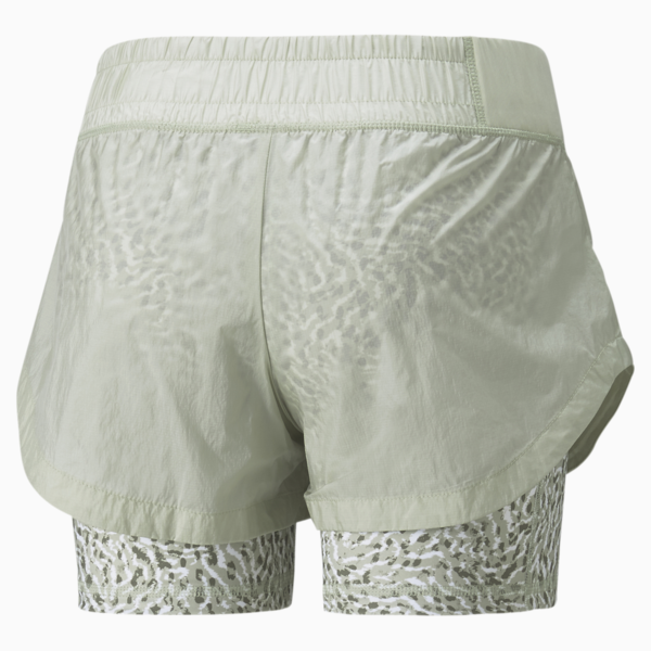 Marathon 2-in-1 Woven Women's Running Shorts, Spring Moss, large-ZAF