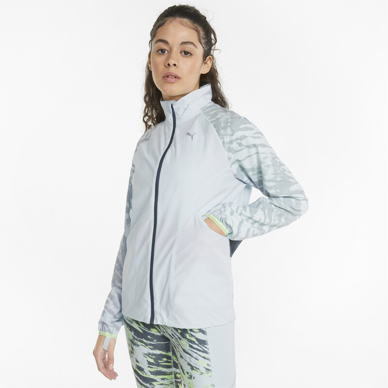 Women's PUMA Ultraweave Marathon Running Jacket, Black/blue