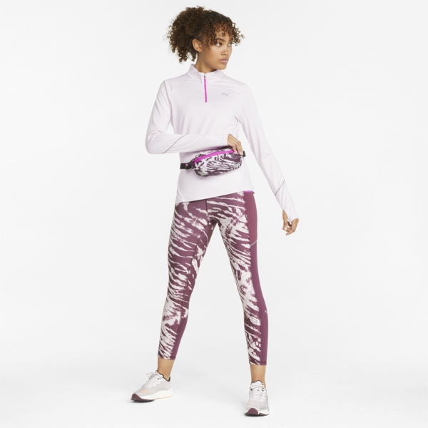 5K Knit Half-Zip Women's Running Top, Lavender Fog, large-ZAF