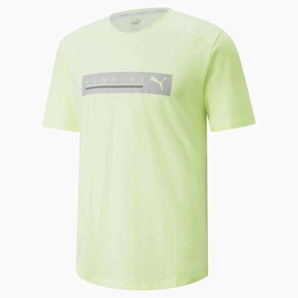 Logo Short Sleeve Men's Running Tee, Fizzy Light, large-ZAF