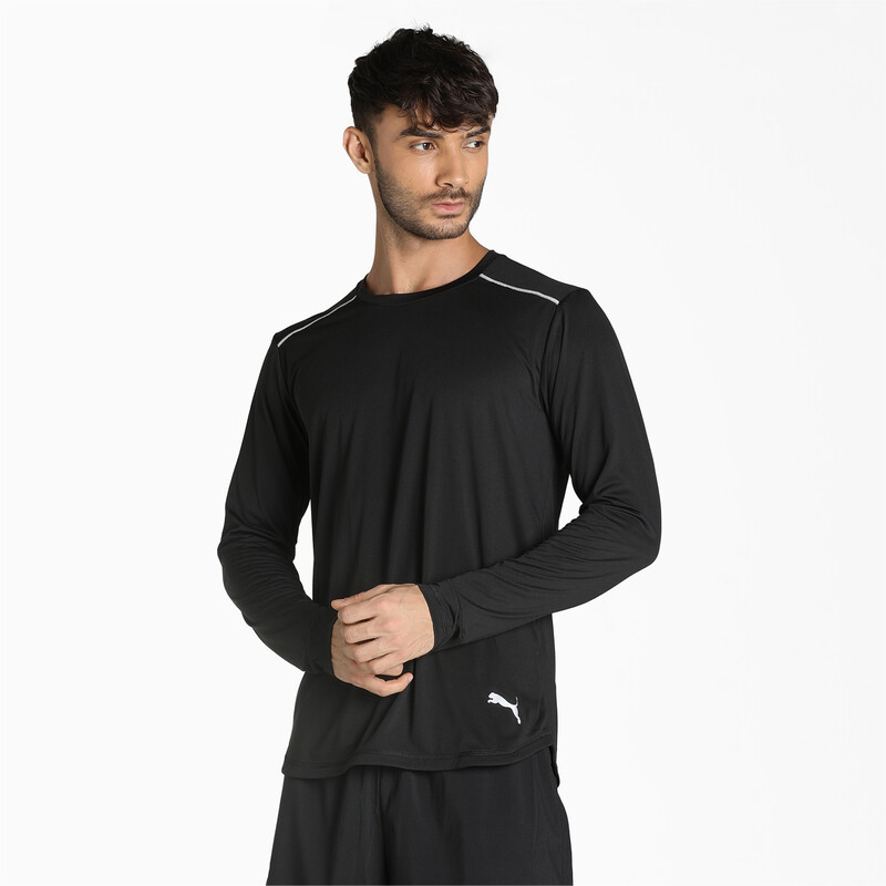 Men's PUMA Run Long Sleeve Running T-Shirt, Black