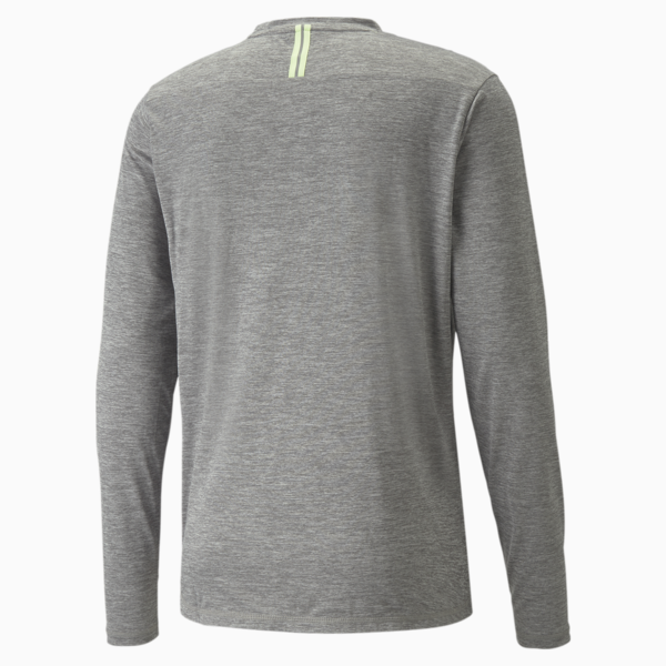 Long Sleeve Men's Running Tee, Medium Gray Heather, large-ZAF