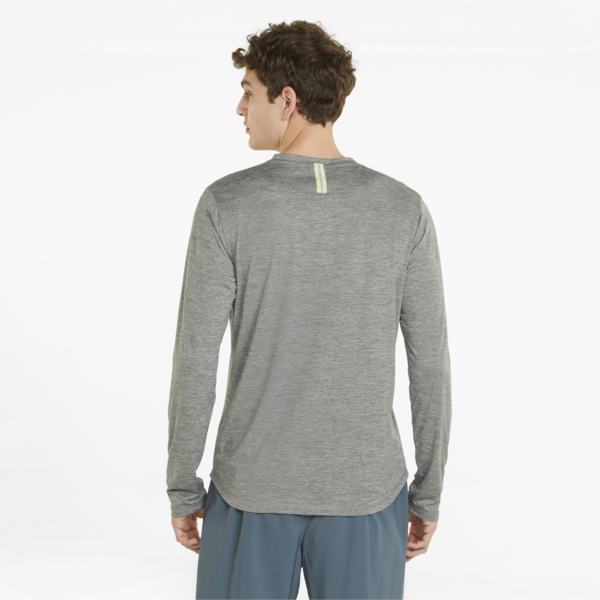 Long Sleeve Men's Running Tee, Medium Gray Heather, large-ZAF