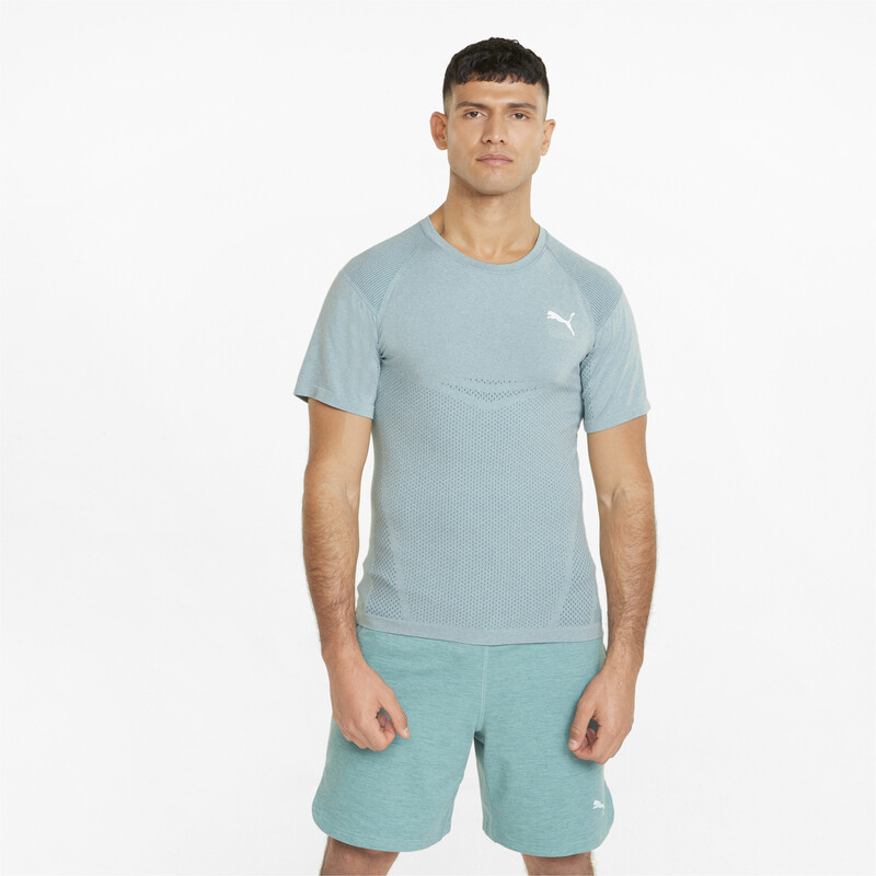 

Men's PUMA EVOKNIT Short Sleeve Training T-shirt, Black/blue